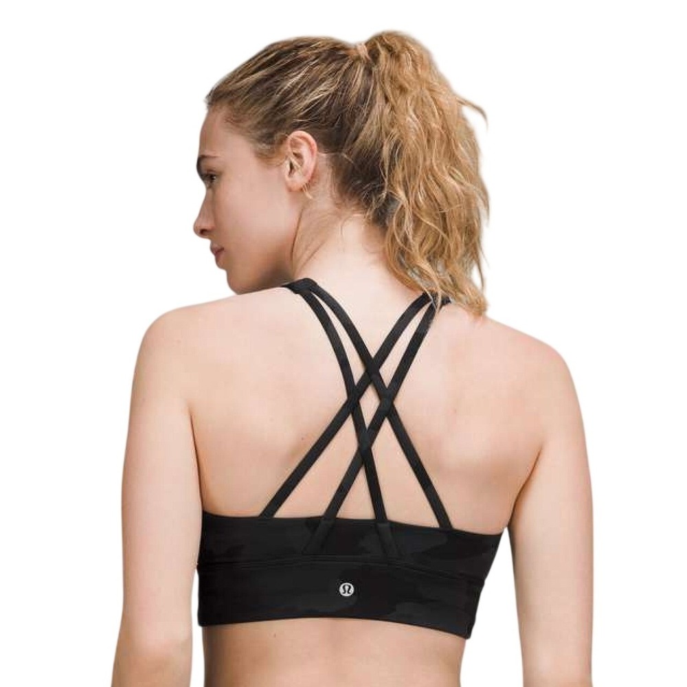 Lululemon Free To Be Wild Sports Bra Black Strappy Back SIZE 12